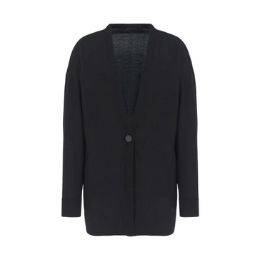 Black Shawl Collar Sweater AW24