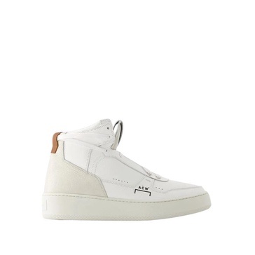 Beige Leather Hi Top Sneakers - Luol II