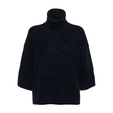 Blue Merino Wool-Silk Sweater