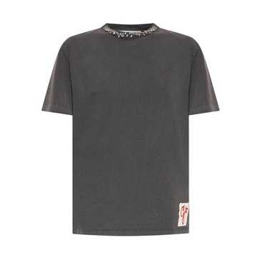 T-shirt with cabochon crystals