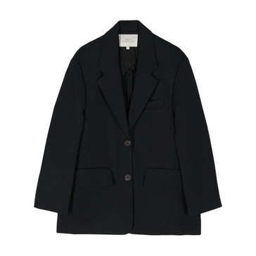 Navy Blue Blazer with Drop Shoulders
