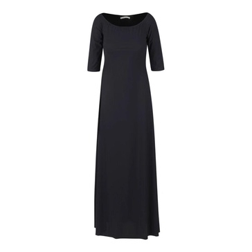 Jersey Long Dress Boat Neck