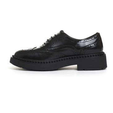 Black Leather Lace-Up Shoe