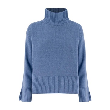 Soft Knitted Jumper with High Collar