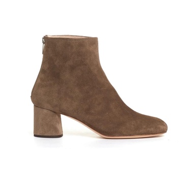 Taupe Suede Ankle Boot 60mm Heel