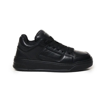 Black Leather Sneakers