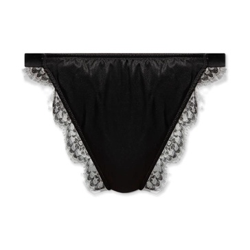 Silk briefs with lace