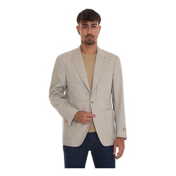 Linen Wool Jacket with Patch Pockets