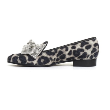 Black Leopard Print Moccasins