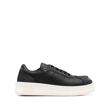 Gym Shoes, Black and Grey Leather