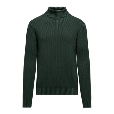 Ribbed Cotton Turtleneck