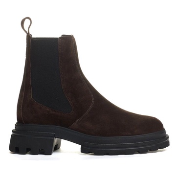 Suede Elastic Chelsea Boots