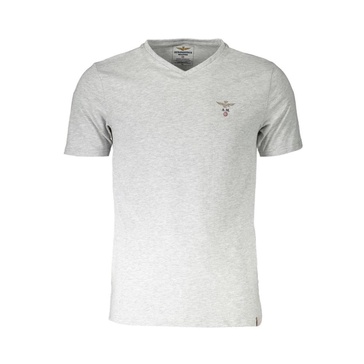 Gray Cotton Outer T-Shirt with Logo