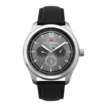 Stainless Steel Analog Leather Watch
