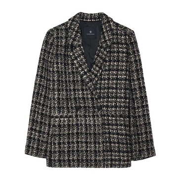 Classic Houndstooth Blazer Black/Sand