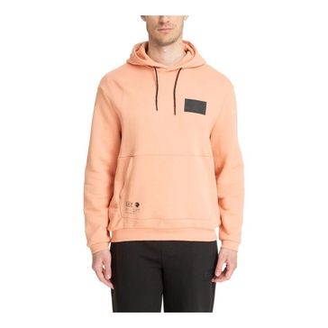 Patterned Drawstring Hoodie with Logo Pocket