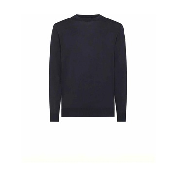 Blue Round Knit Sweater