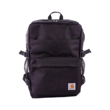 Black Logo Front Backpack Adjustable Straps