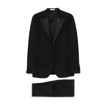 Black Suit with Front Button Fastening