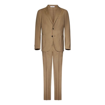 Beige Wool Blazer and Trousers Set