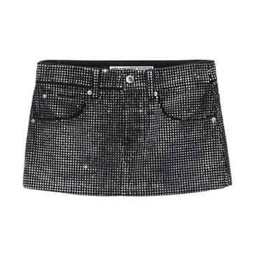 Crystal Distressed Mini Skirt