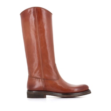 Handcrafted Burnt Brown Leather Boots