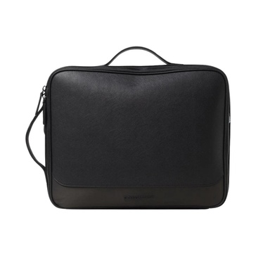 Black Briefcase Hand Shoulder Zip Rectangular