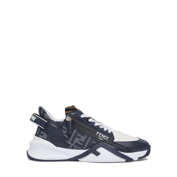 Blue Slip-On Sneakers with FF Motif