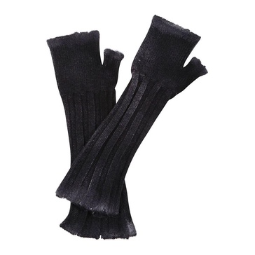 Black Wool Cashmere Gloves Made in Italy