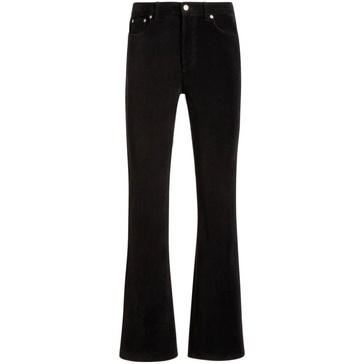 Black Denim Flared Trousers