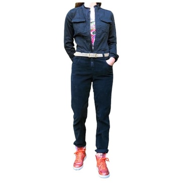 Bi-material jumpsuit