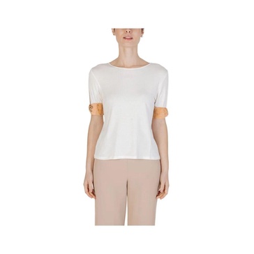 Map Print T-shirt Beige