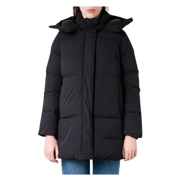 Black Puffer Jacket Lightweight Nylon