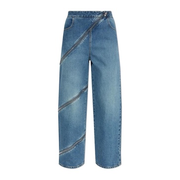 Jeans with decorative zipper