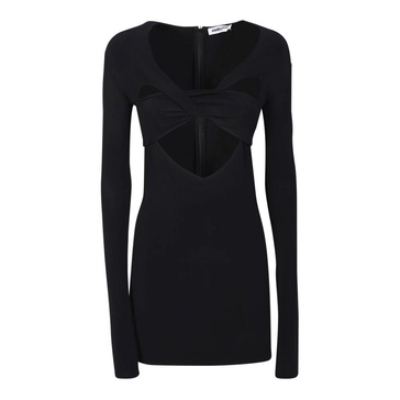 Heart Shaped Cut Out Mini black dress by Ambush