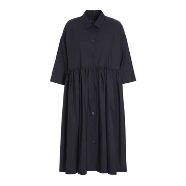 Black Paper Poplin Dress