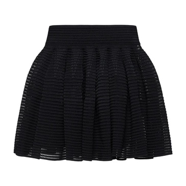 Flared Black Skirt Elasticated Waistband