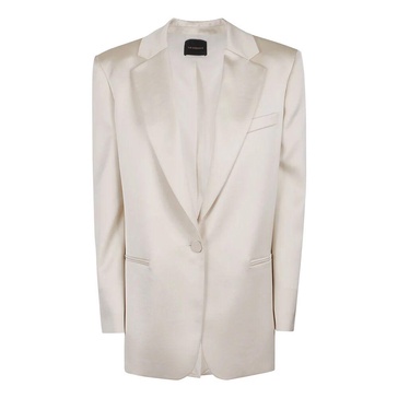 White Blazer with Chic Pocket Design