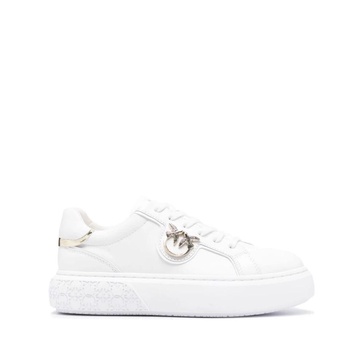 White and Silver Sneakers for Women