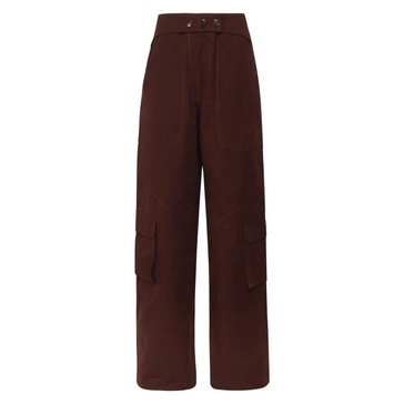 Suede Cotton Trousers with Pockets