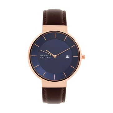 Men's Solar Watch 39 mm Calf Leather Bracelet
