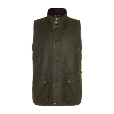 Waxed Gilet Archive Olive-S