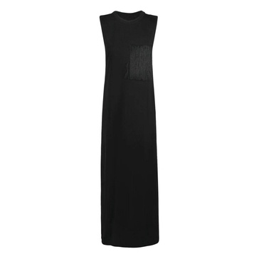 Long Fringed Jersey Dress