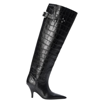 Black Open Back Tall Boot