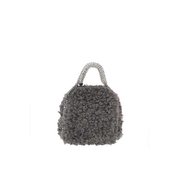 Grey Plush Teddy Tote Bag