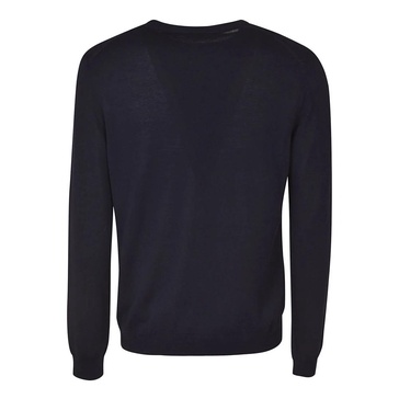 Navy Cotton Crewneck Sweater