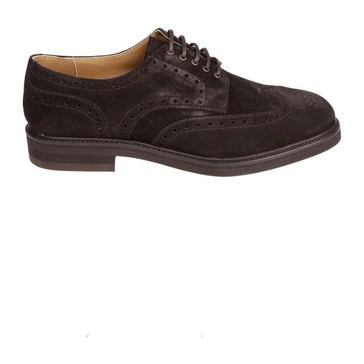 Dark Peat Leather Derby Shoes