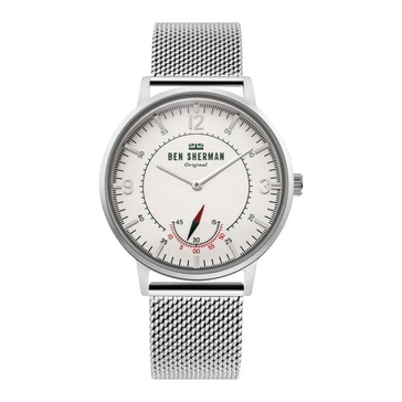 Steel Quartz Analog Watch Silver White