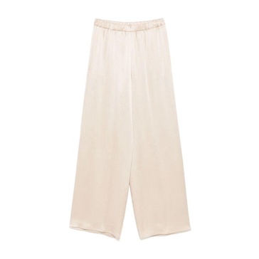 Beige Elasticated Waistband Trousers with Pockets