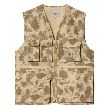 Camouflage Zip Vest with Logo Detail